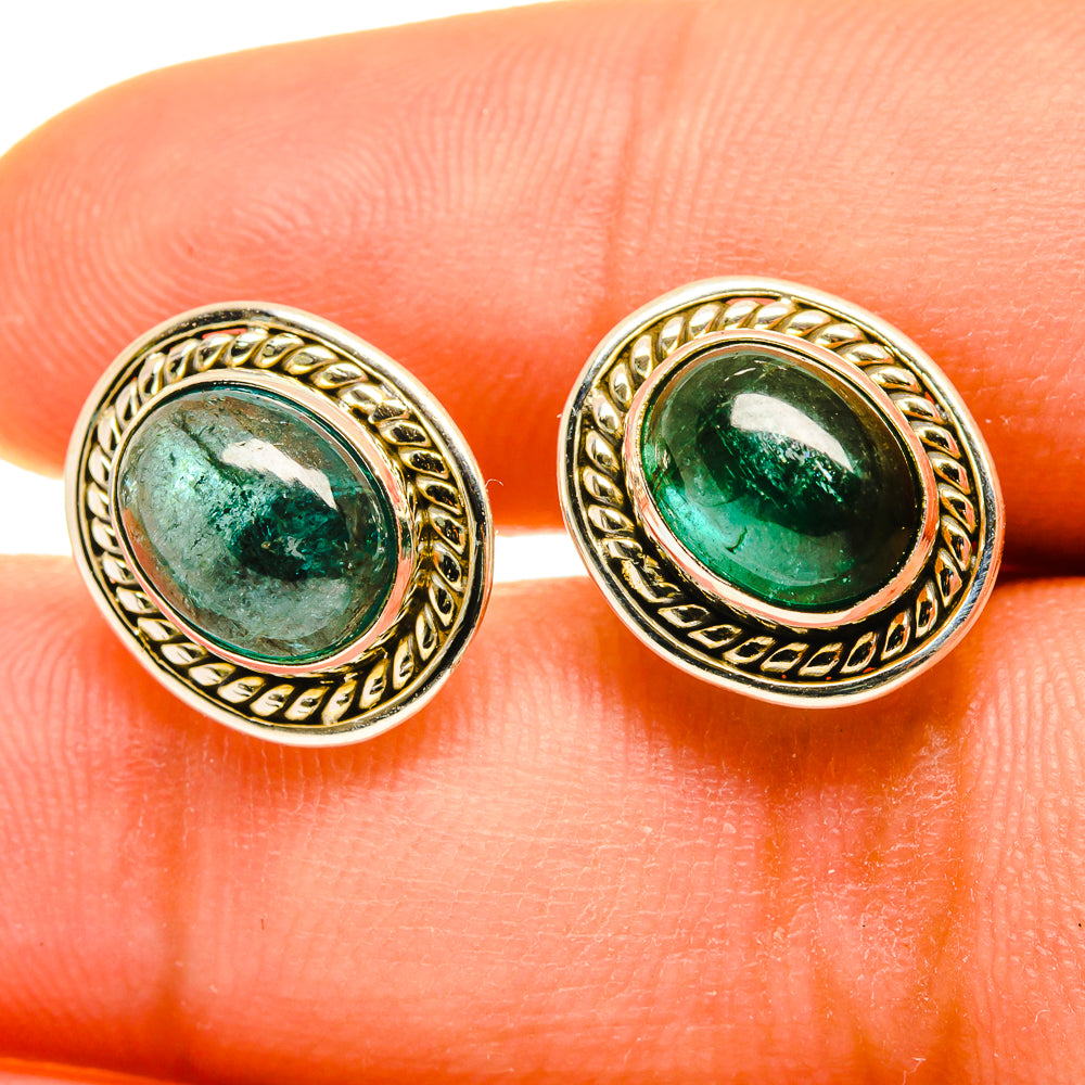 Green Tourmaline Earrings handcrafted by Ana Silver Co - EARR417026