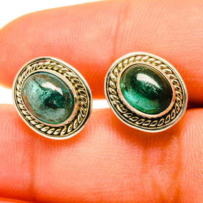 Green Tourmaline Earrings handcrafted by Ana Silver Co - EARR417026