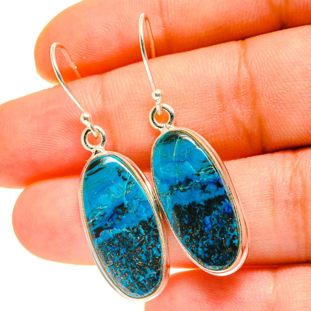 Shattuckite Earrings handcrafted by Ana Silver Co - EARR417029