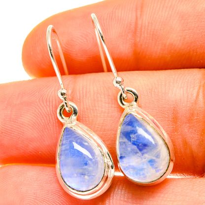 Rainbow Moonstone Earrings handcrafted by Ana Silver Co - EARR417039