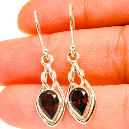 Garnet Earrings handcrafted by Ana Silver Co - EARR417040