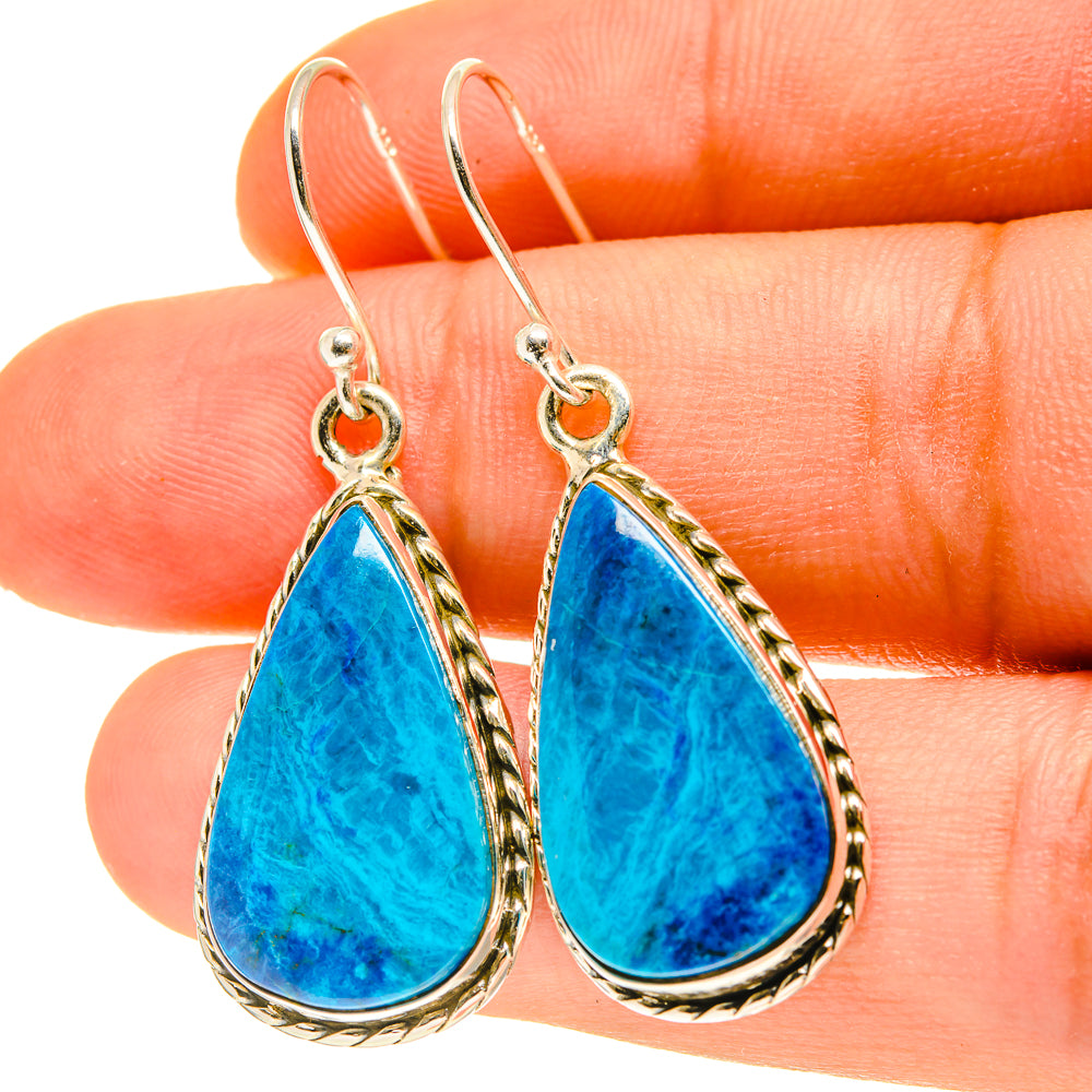 Shattuckite Earrings handcrafted by Ana Silver Co - EARR417043