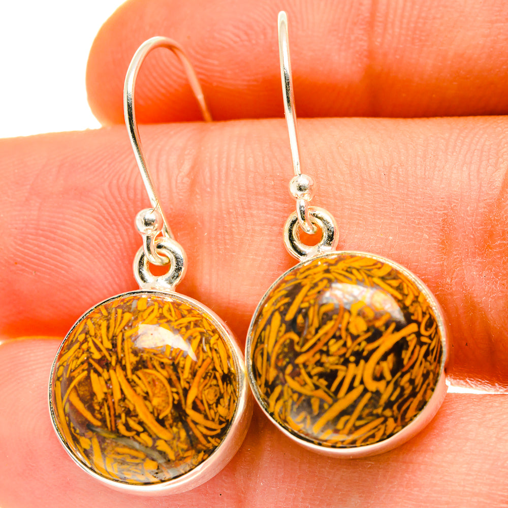 Palm Wood Jasper Earrings handcrafted by Ana Silver Co - EARR417044