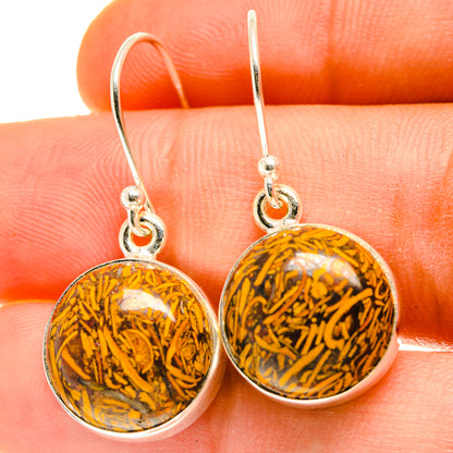 Palm Wood Jasper Earrings handcrafted by Ana Silver Co - EARR417044