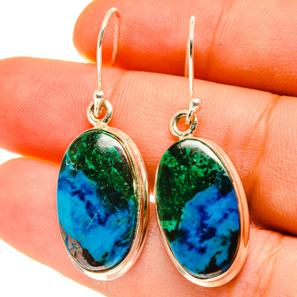 Chrysocolla Earrings handcrafted by Ana Silver Co - EARR417048