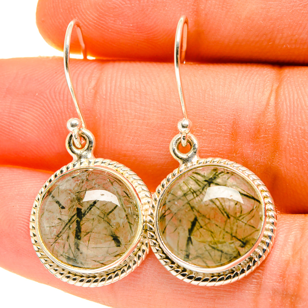 Tourmalinated Quartz Earrings handcrafted by Ana Silver Co - EARR417052