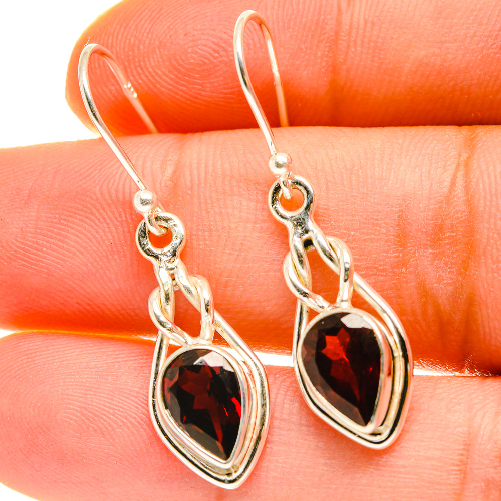Garnet Earrings handcrafted by Ana Silver Co - EARR417054