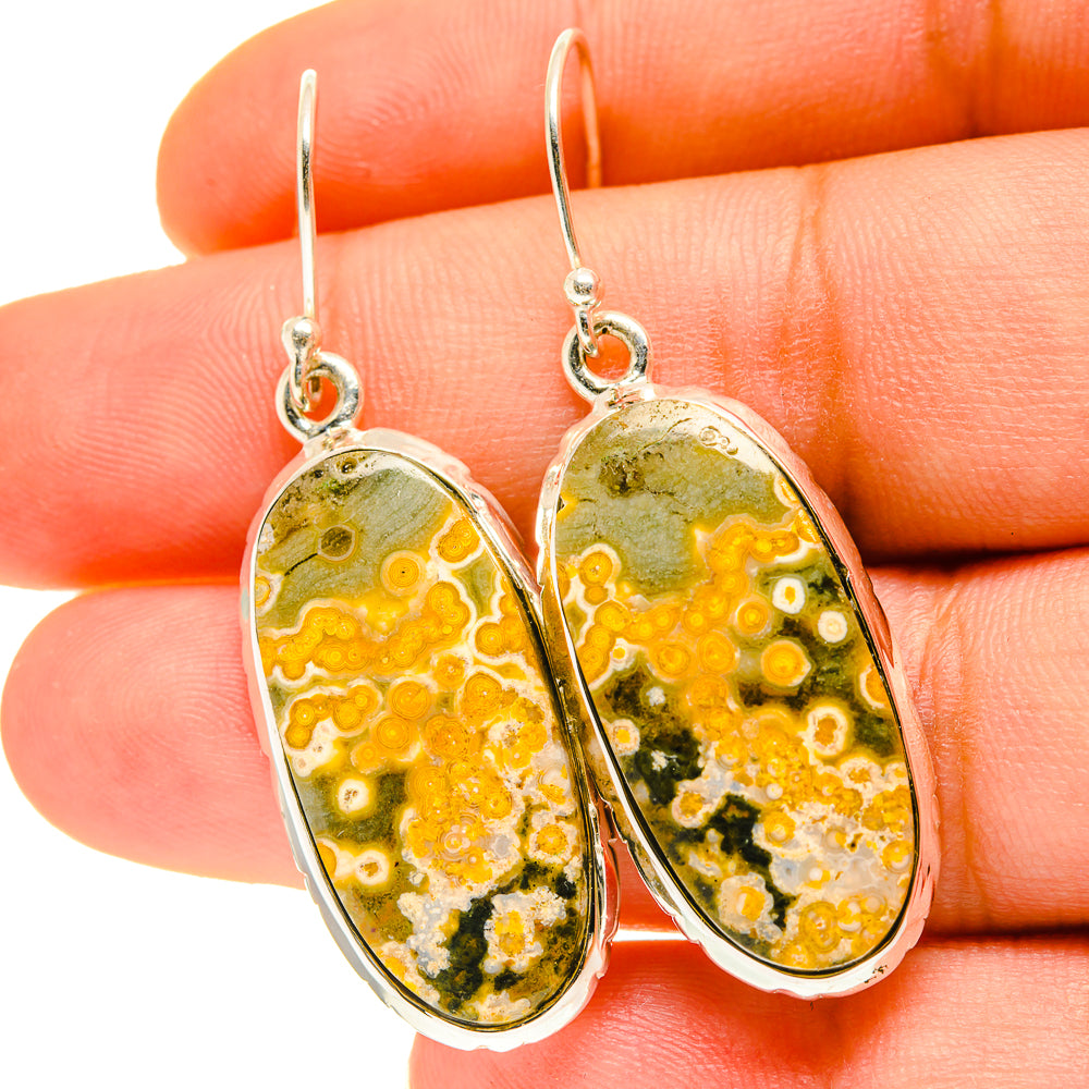 Ocean Jasper Earrings handcrafted by Ana Silver Co - EARR417057