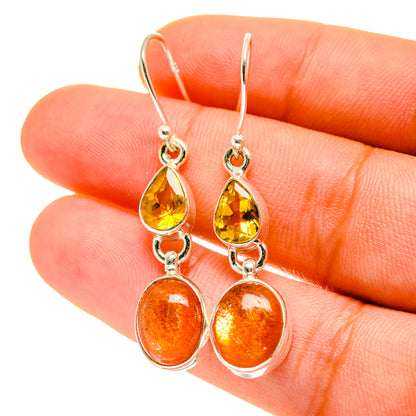 Sunstone Earrings handcrafted by Ana Silver Co - EARR417060