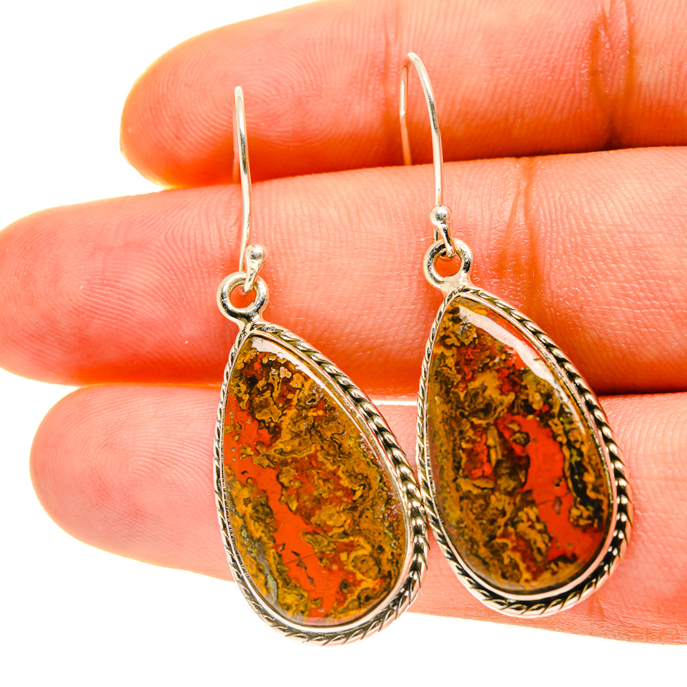 Moroccan Agate Earrings handcrafted by Ana Silver Co - EARR417064