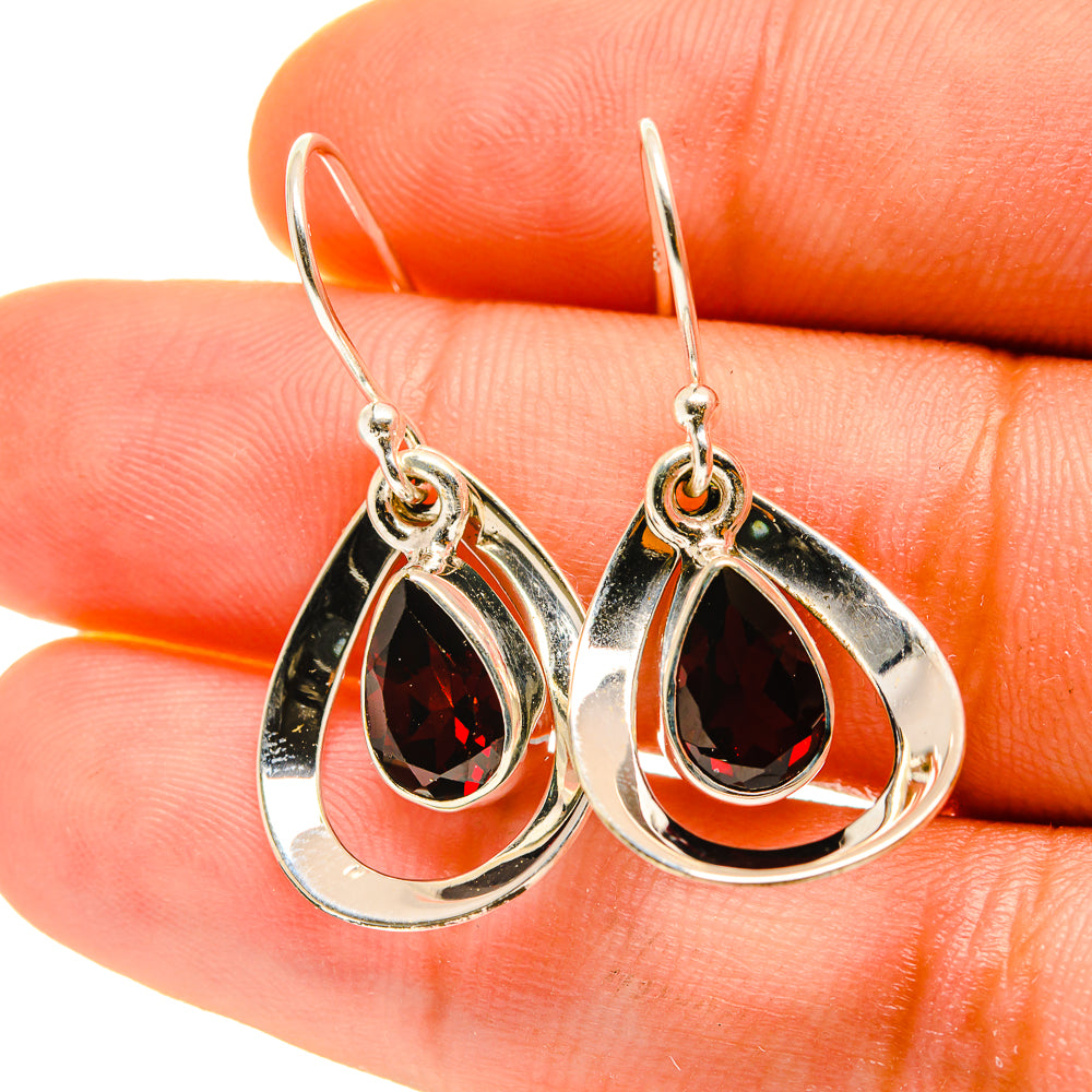 Garnet Earrings handcrafted by Ana Silver Co - EARR417068