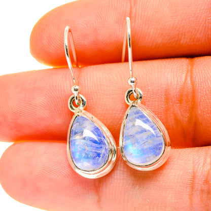 Rainbow Moonstone Earrings handcrafted by Ana Silver Co - EARR417069