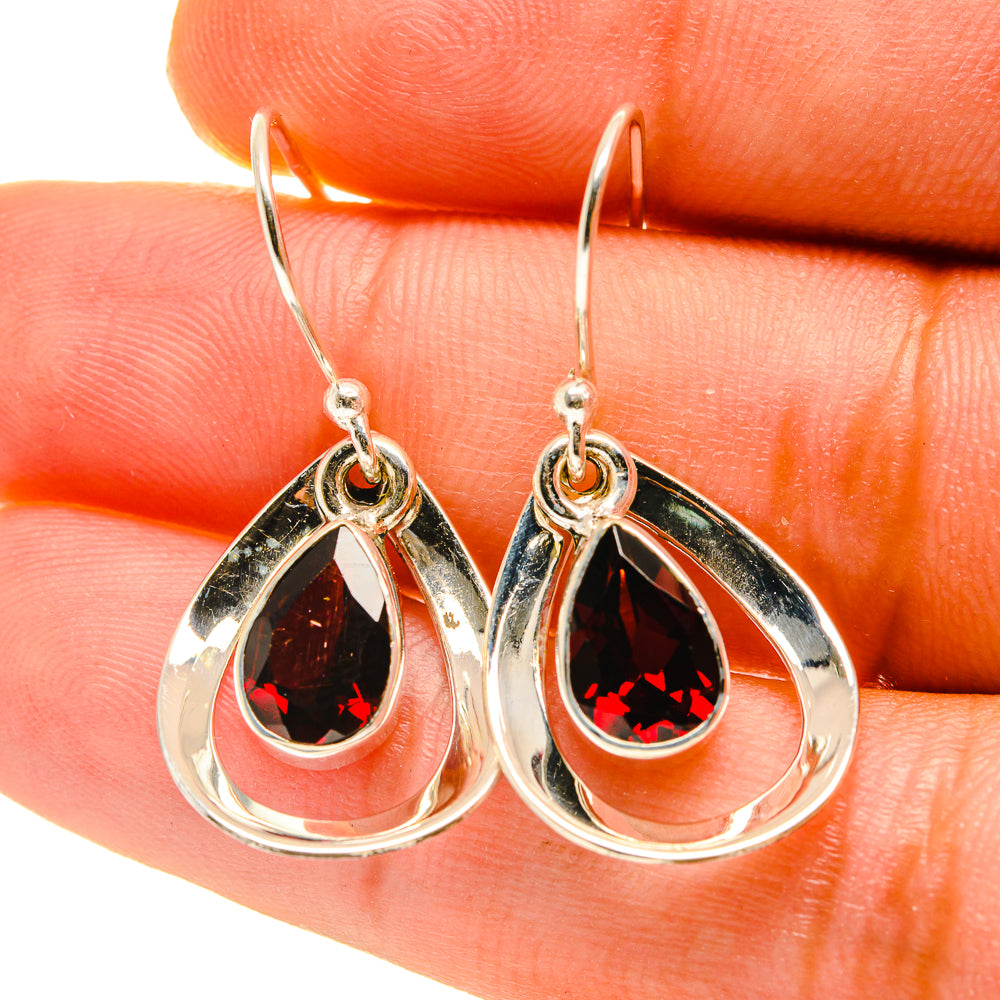 Garnet Earrings handcrafted by Ana Silver Co - EARR417080