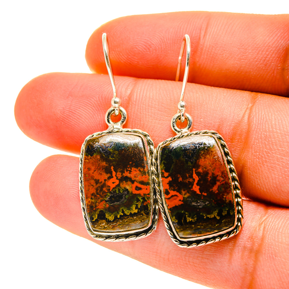 Moroccan Agate Earrings handcrafted by Ana Silver Co - EARR417082
