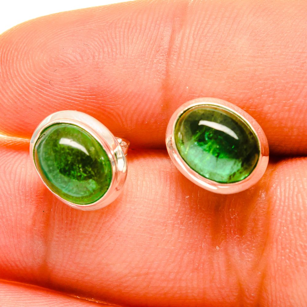 Green Tourmaline Earrings handcrafted by Ana Silver Co - EARR417085