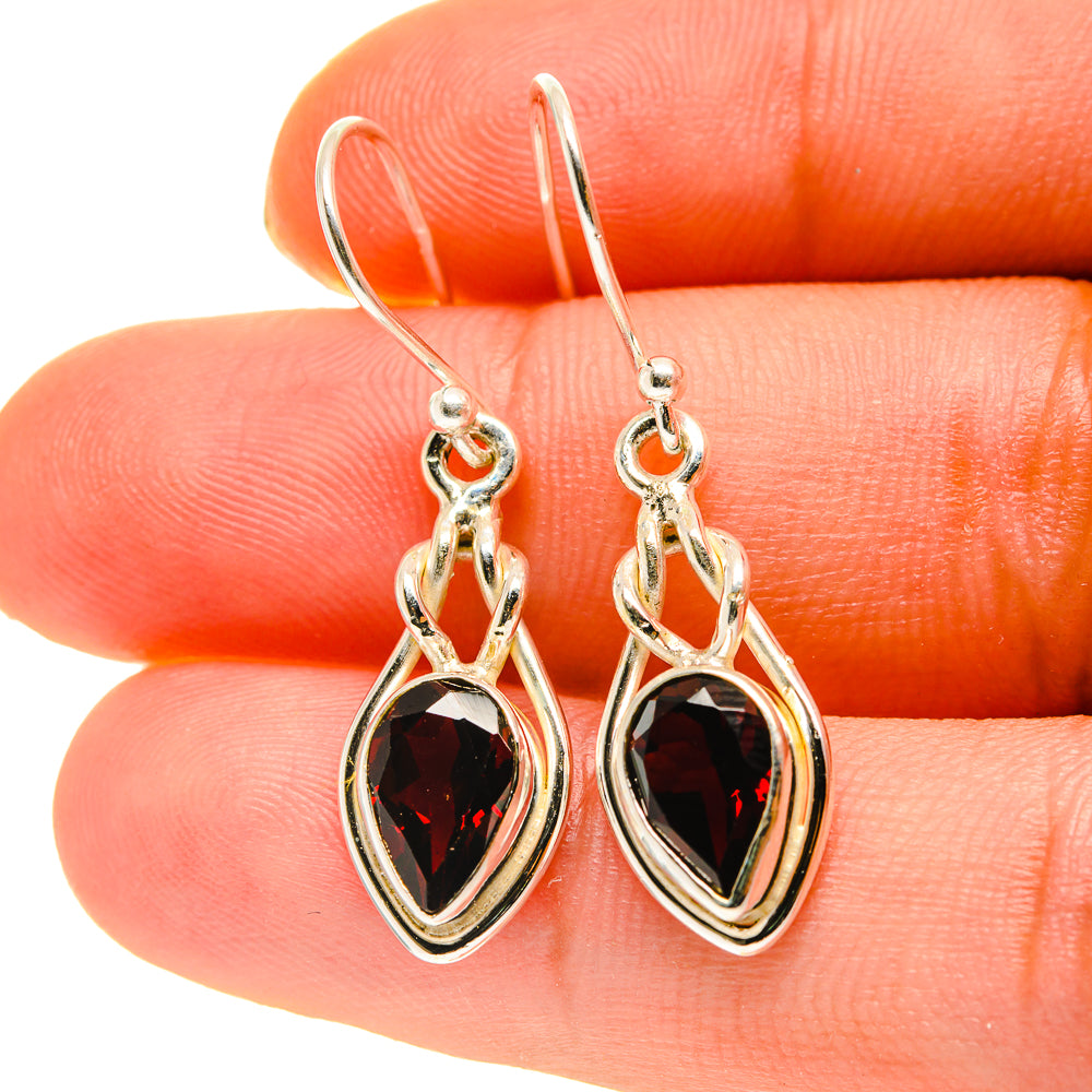 Garnet Earrings handcrafted by Ana Silver Co - EARR417089