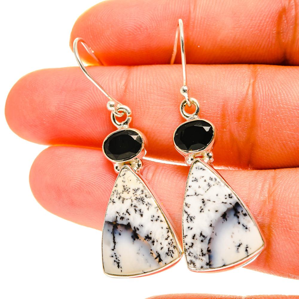 Dendritic Opal Earrings handcrafted by Ana Silver Co - EARR417093