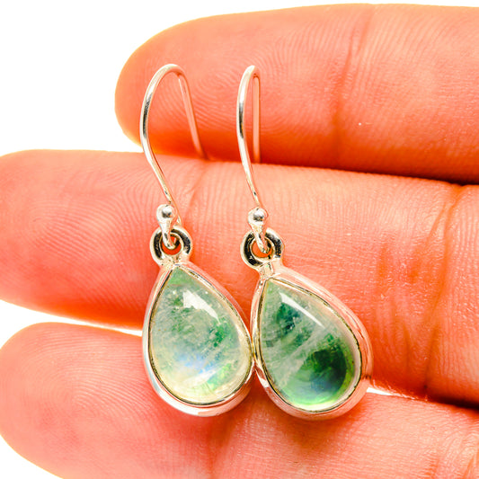 Green Moonstone Earrings handcrafted by Ana Silver Co - EARR417101
