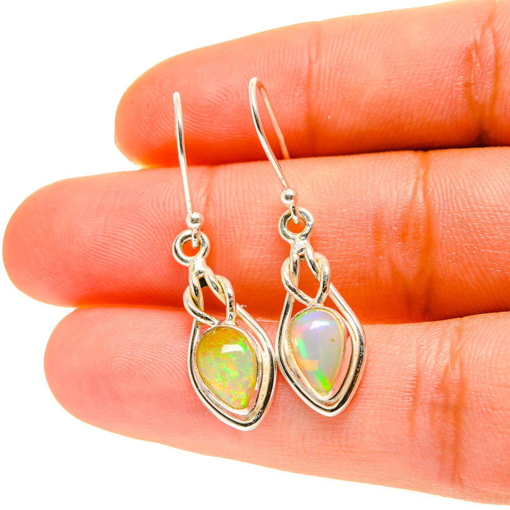 Ethiopian Opal Earrings handcrafted by Ana Silver Co - EARR417105