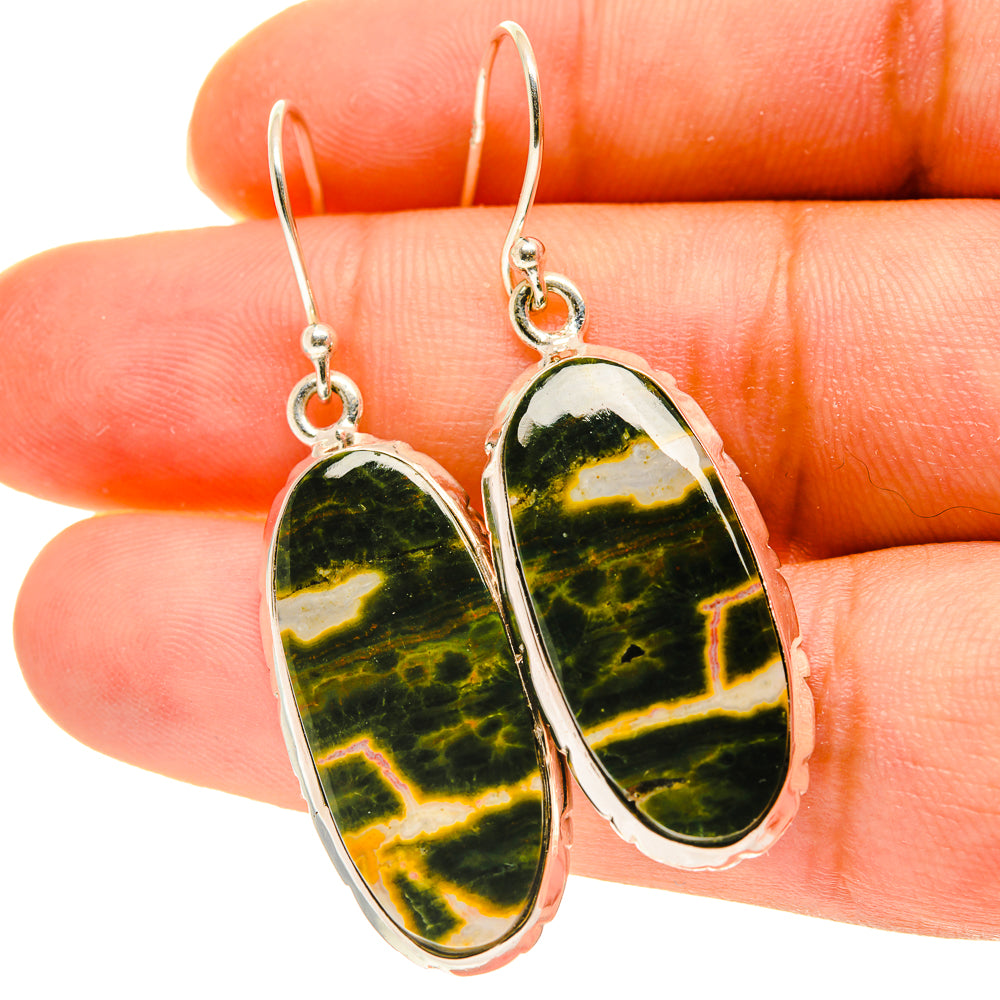 Ocean Jasper Earrings handcrafted by Ana Silver Co - EARR417118