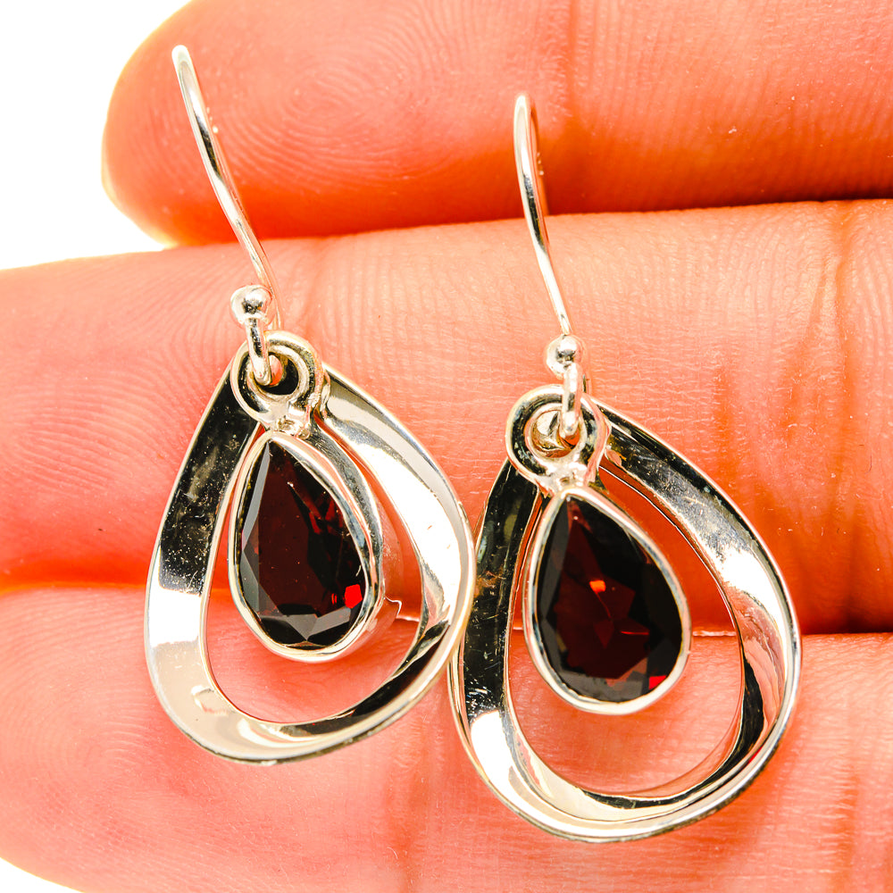Garnet Earrings handcrafted by Ana Silver Co - EARR417122