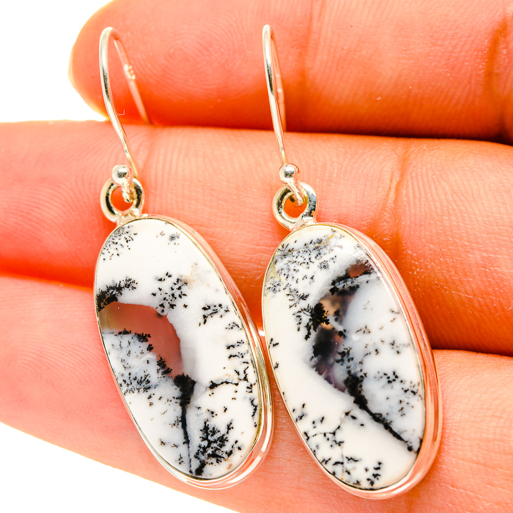 Dendritic Opal Earrings handcrafted by Ana Silver Co - EARR417123