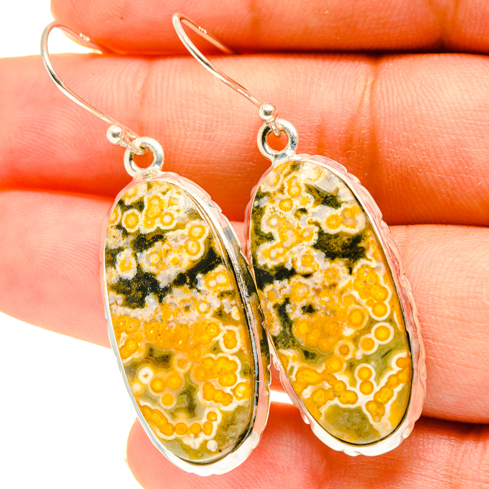 Ocean Jasper Earrings handcrafted by Ana Silver Co - EARR417134