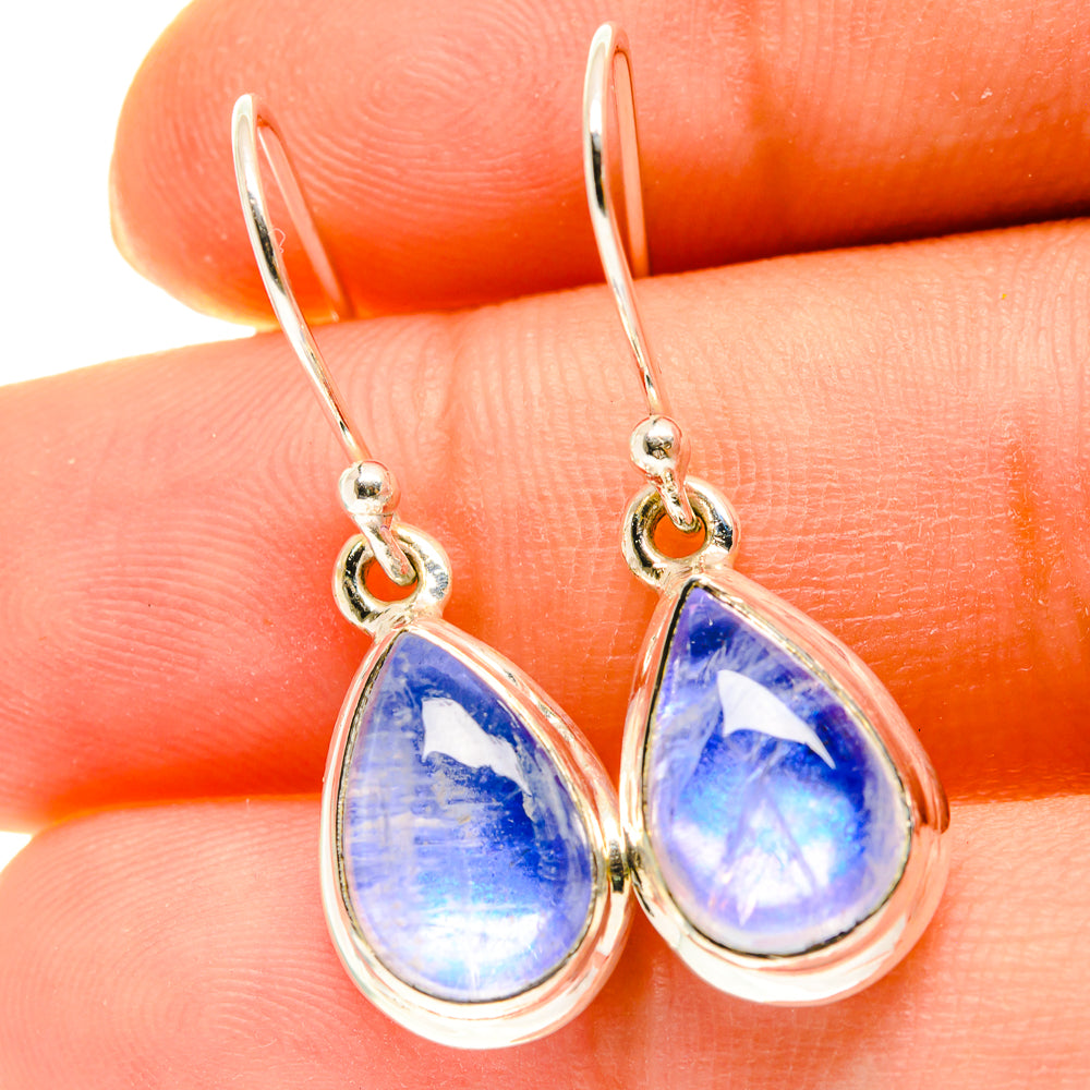 Rainbow Moonstone Earrings handcrafted by Ana Silver Co - EARR417137