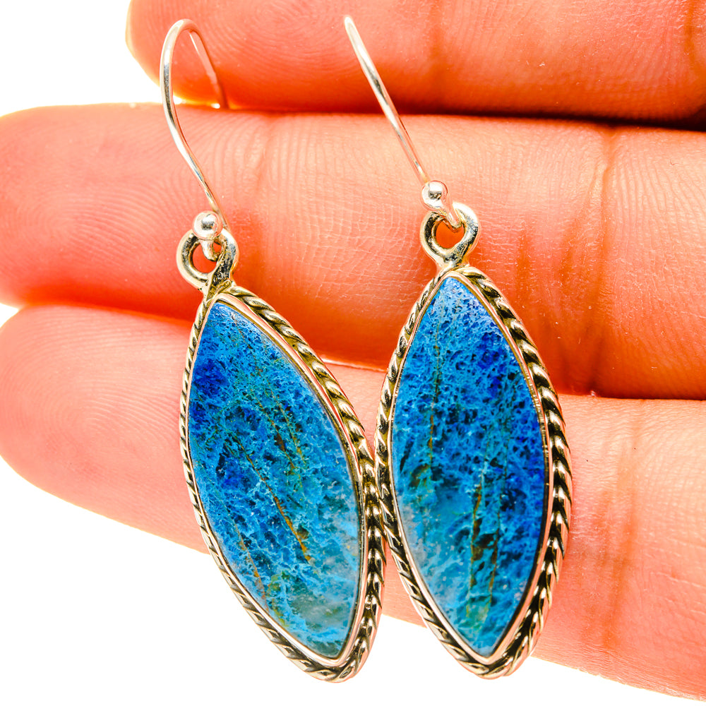 Chrysocolla Earrings handcrafted by Ana Silver Co - EARR417152