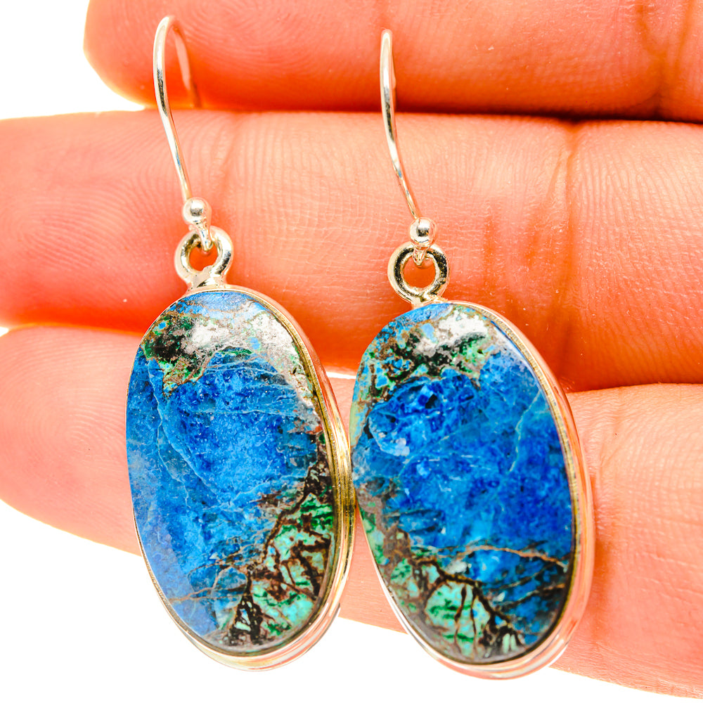 Shattuckite Earrings handcrafted by Ana Silver Co - EARR417154