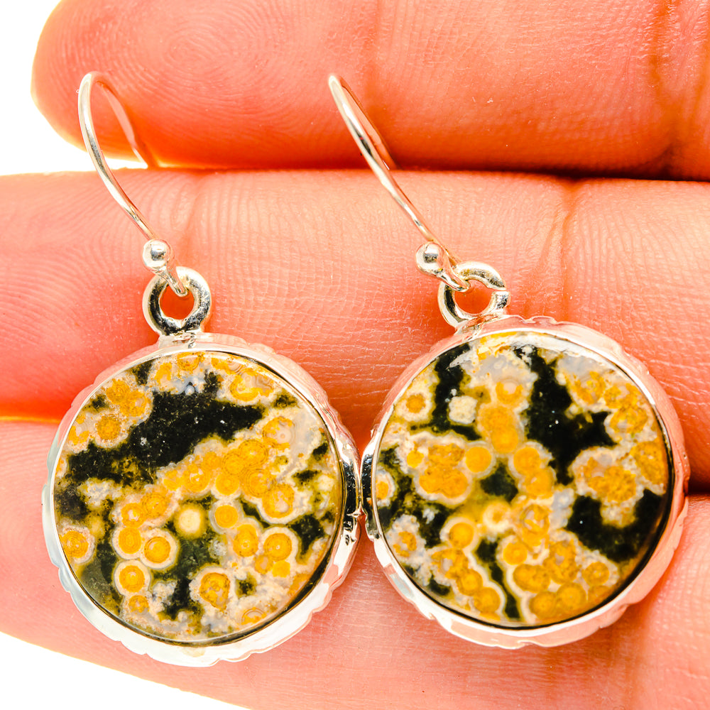 Ocean Jasper Earrings handcrafted by Ana Silver Co - EARR417156
