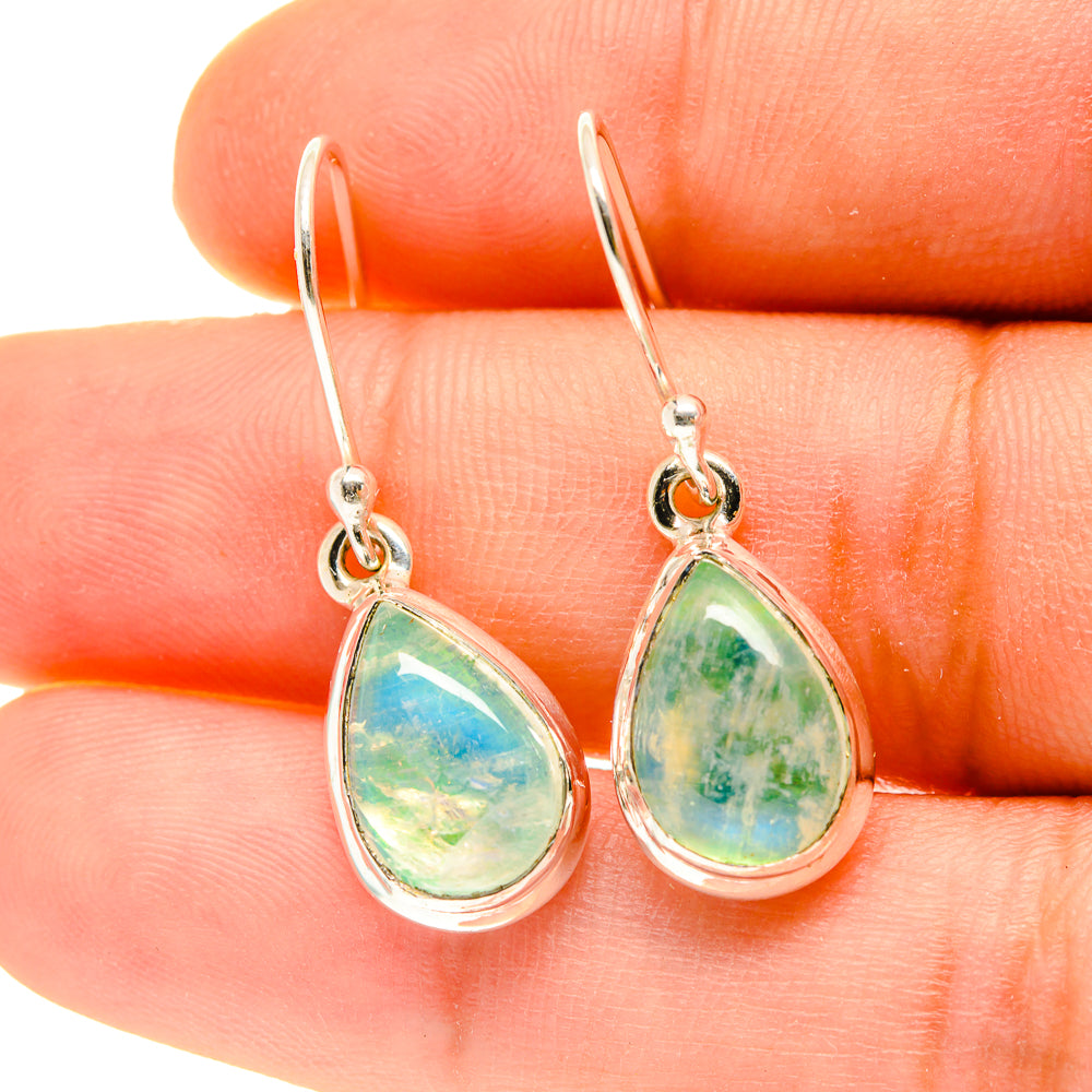 Green Moonstone Earrings handcrafted by Ana Silver Co - EARR417158