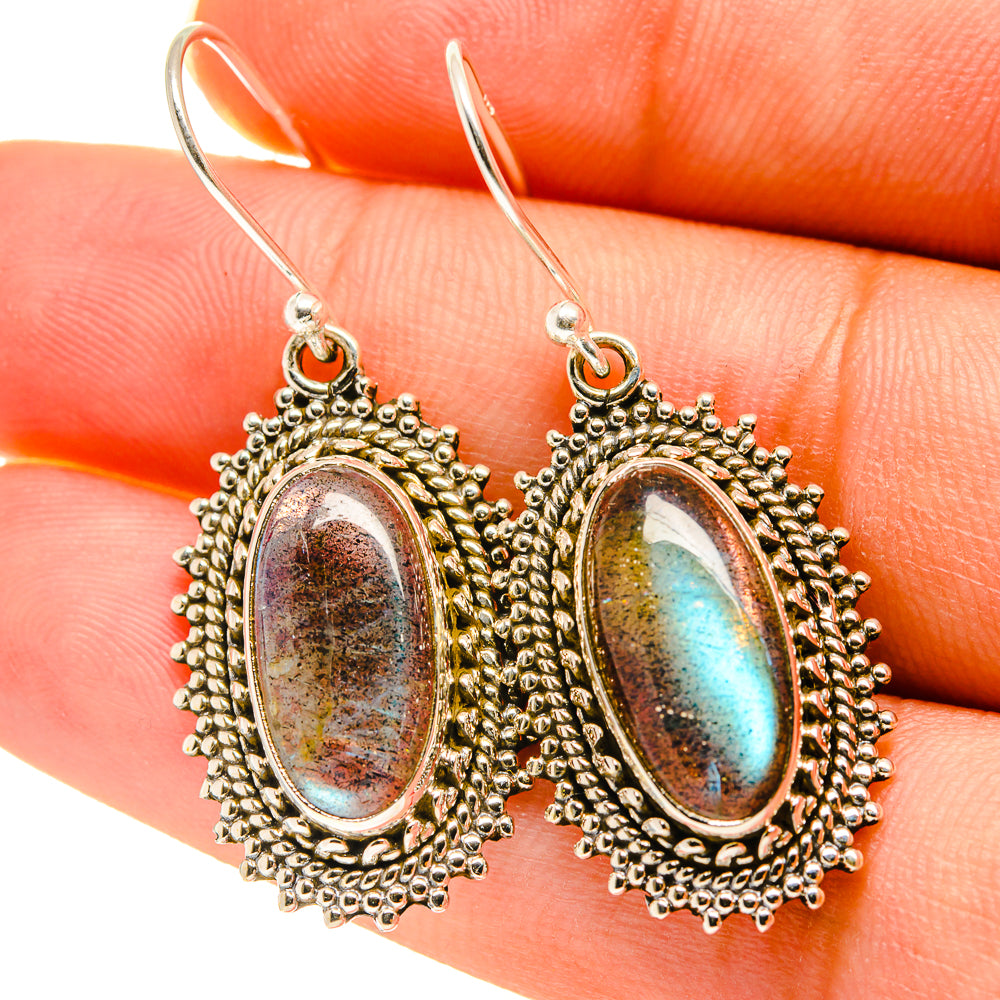 Labradorite Earrings handcrafted by Ana Silver Co - EARR417160