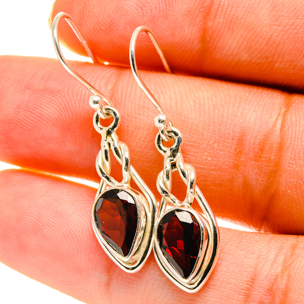 Garnet Earrings handcrafted by Ana Silver Co - EARR417164
