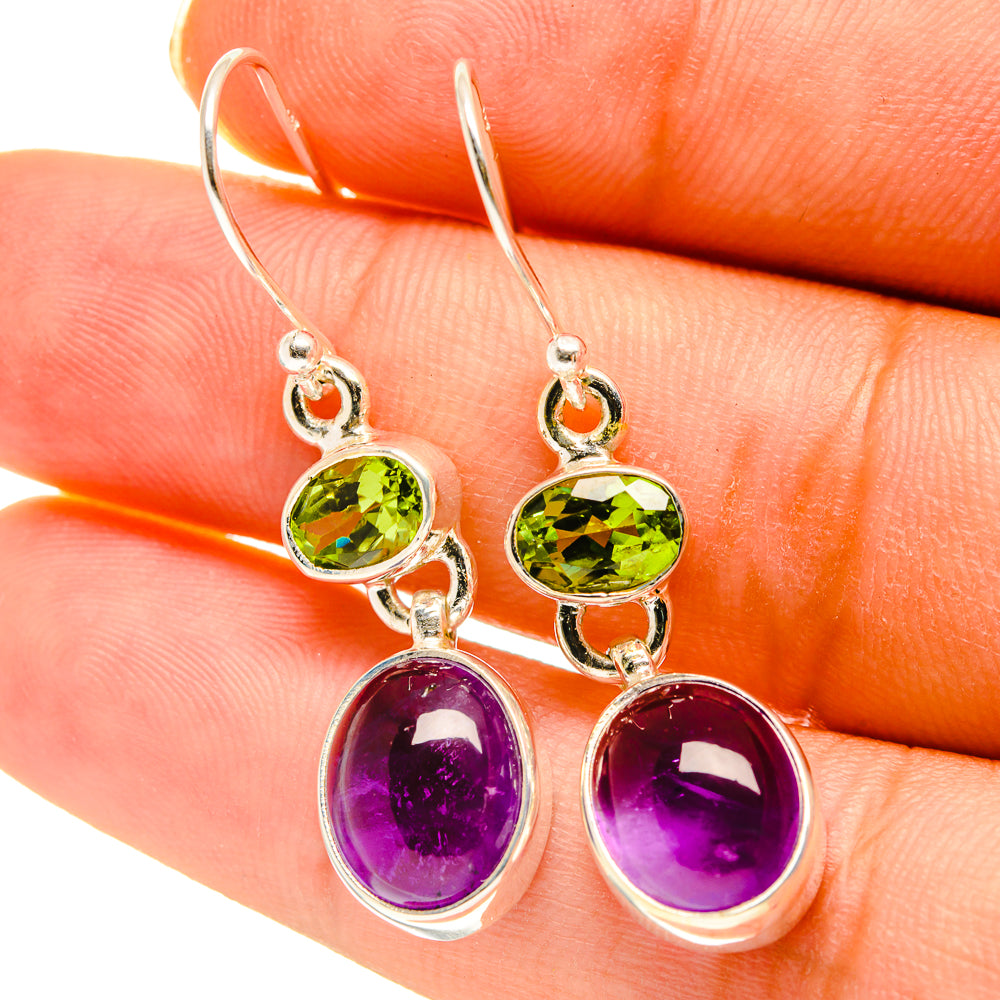 Amethyst Earrings handcrafted by Ana Silver Co - EARR417165
