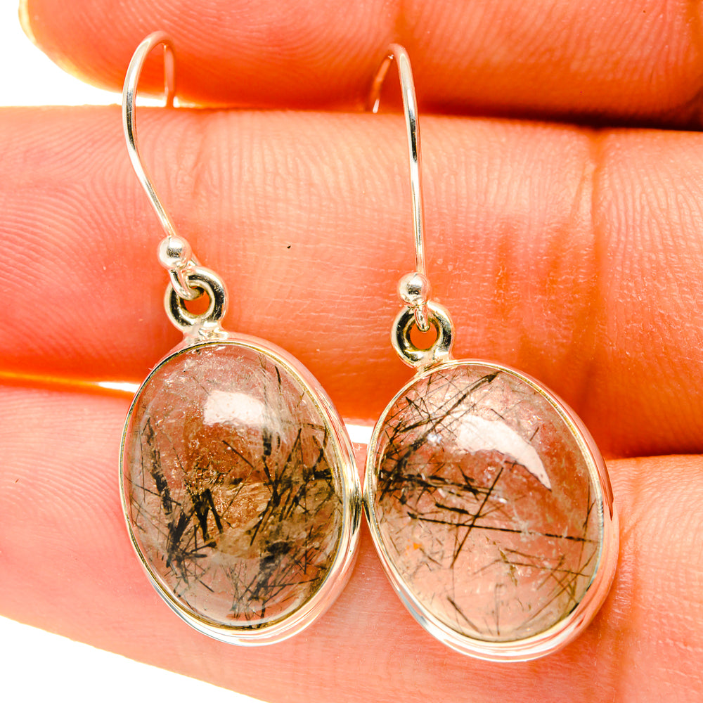 Tourmalinated Quartz Earrings handcrafted by Ana Silver Co - EARR417175