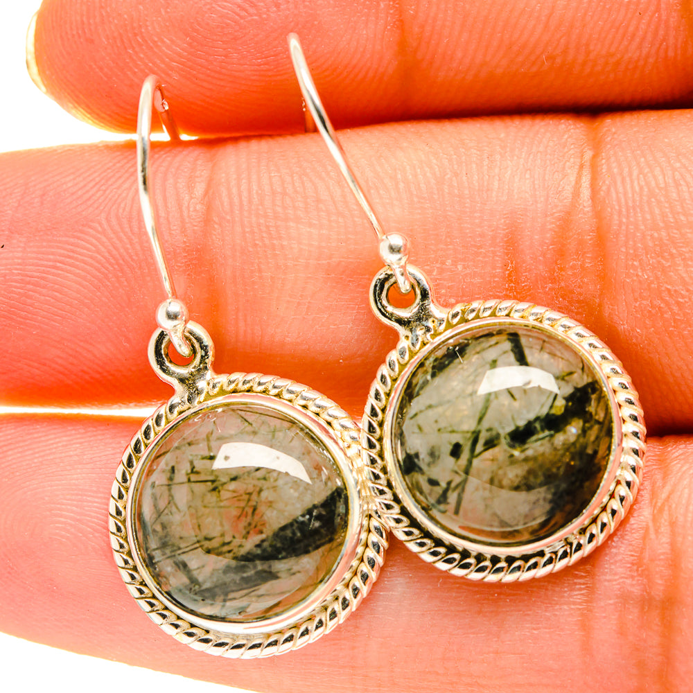 Tourmalinated Quartz Earrings handcrafted by Ana Silver Co - EARR417181