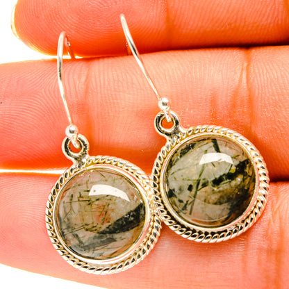 Tourmalinated Quartz Earrings handcrafted by Ana Silver Co - EARR417181