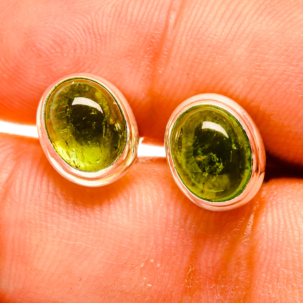 Green Tourmaline Earrings handcrafted by Ana Silver Co - EARR417185