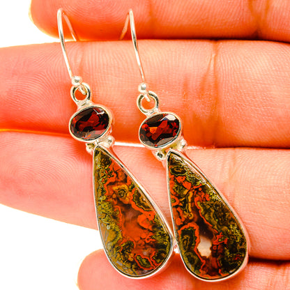 Moroccan Agate Earrings handcrafted by Ana Silver Co - EARR417191