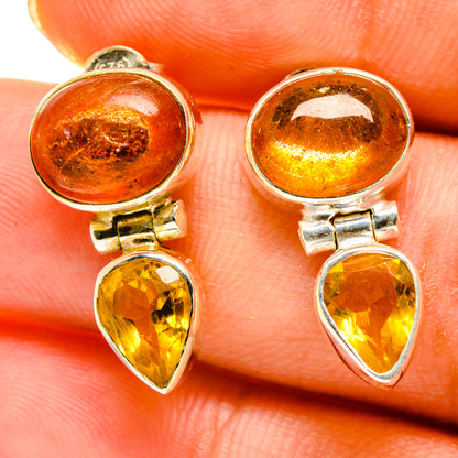 Sunstone Earrings handcrafted by Ana Silver Co - EARR417192
