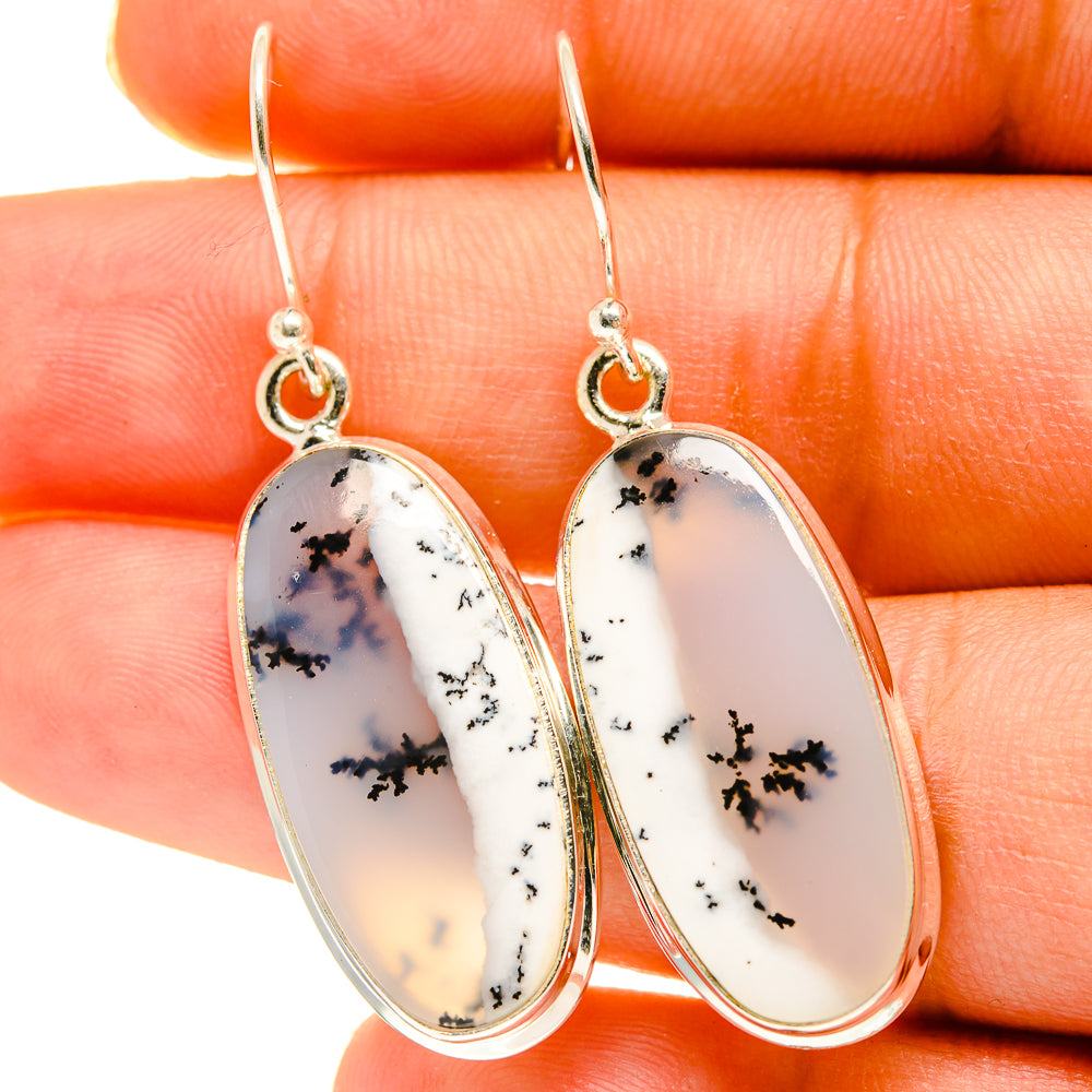 Dendritic Opal Earrings handcrafted by Ana Silver Co - EARR417195