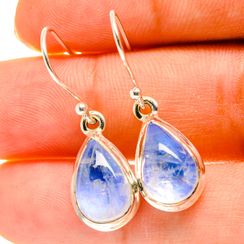 Rainbow Moonstone Earrings handcrafted by Ana Silver Co - EARR417197