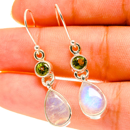 Rainbow Moonstone Earrings handcrafted by Ana Silver Co - EARR417201