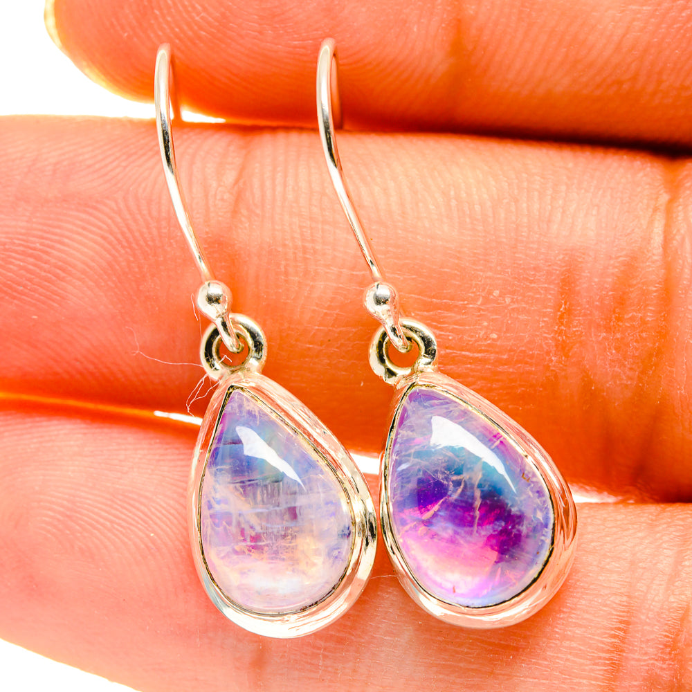 Rainbow Moonstone Earrings handcrafted by Ana Silver Co - EARR417204