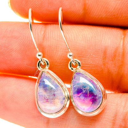 Rainbow Moonstone Earrings handcrafted by Ana Silver Co - EARR417204