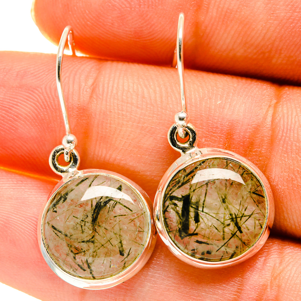 Tourmalinated Quartz Earrings handcrafted by Ana Silver Co - EARR417206
