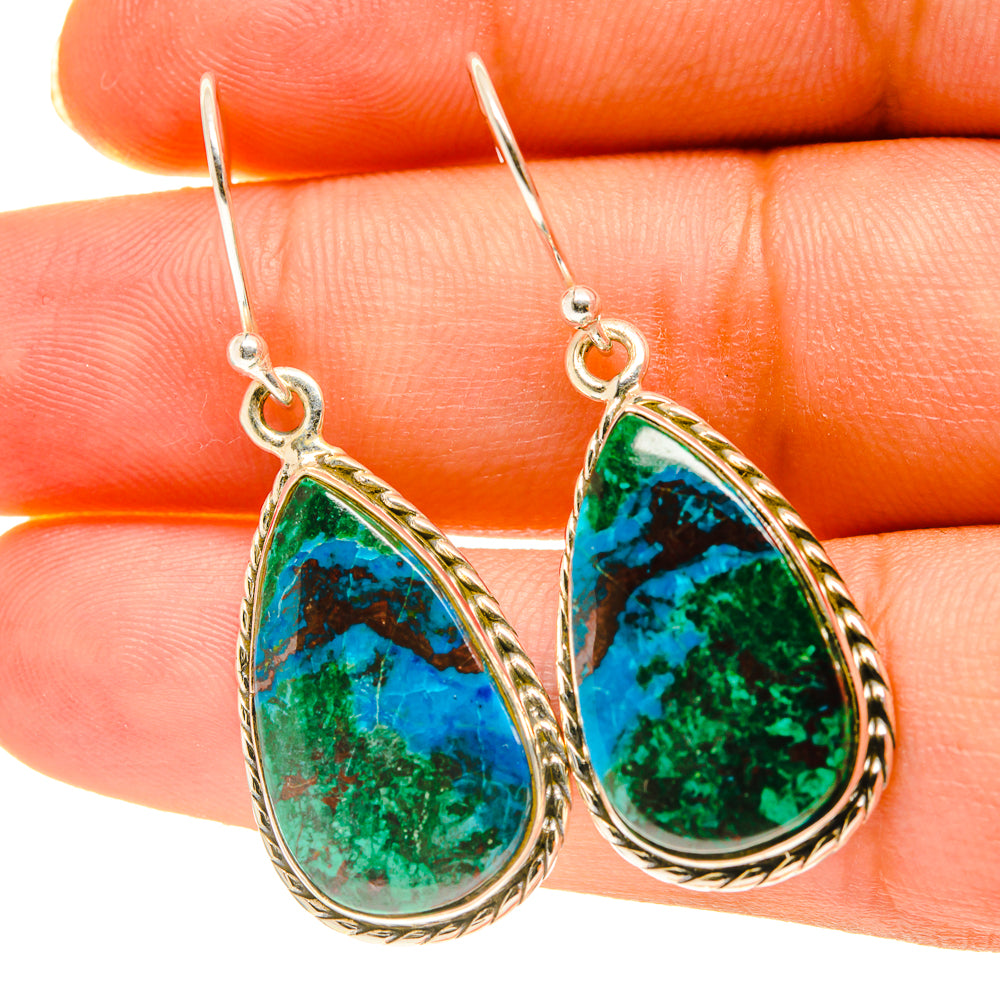 Chrysocolla Earrings handcrafted by Ana Silver Co - EARR417208