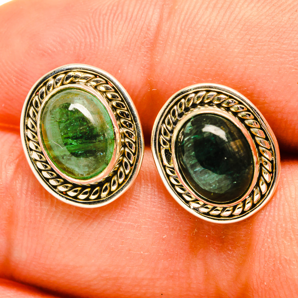 Green Tourmaline Earrings handcrafted by Ana Silver Co - EARR417214