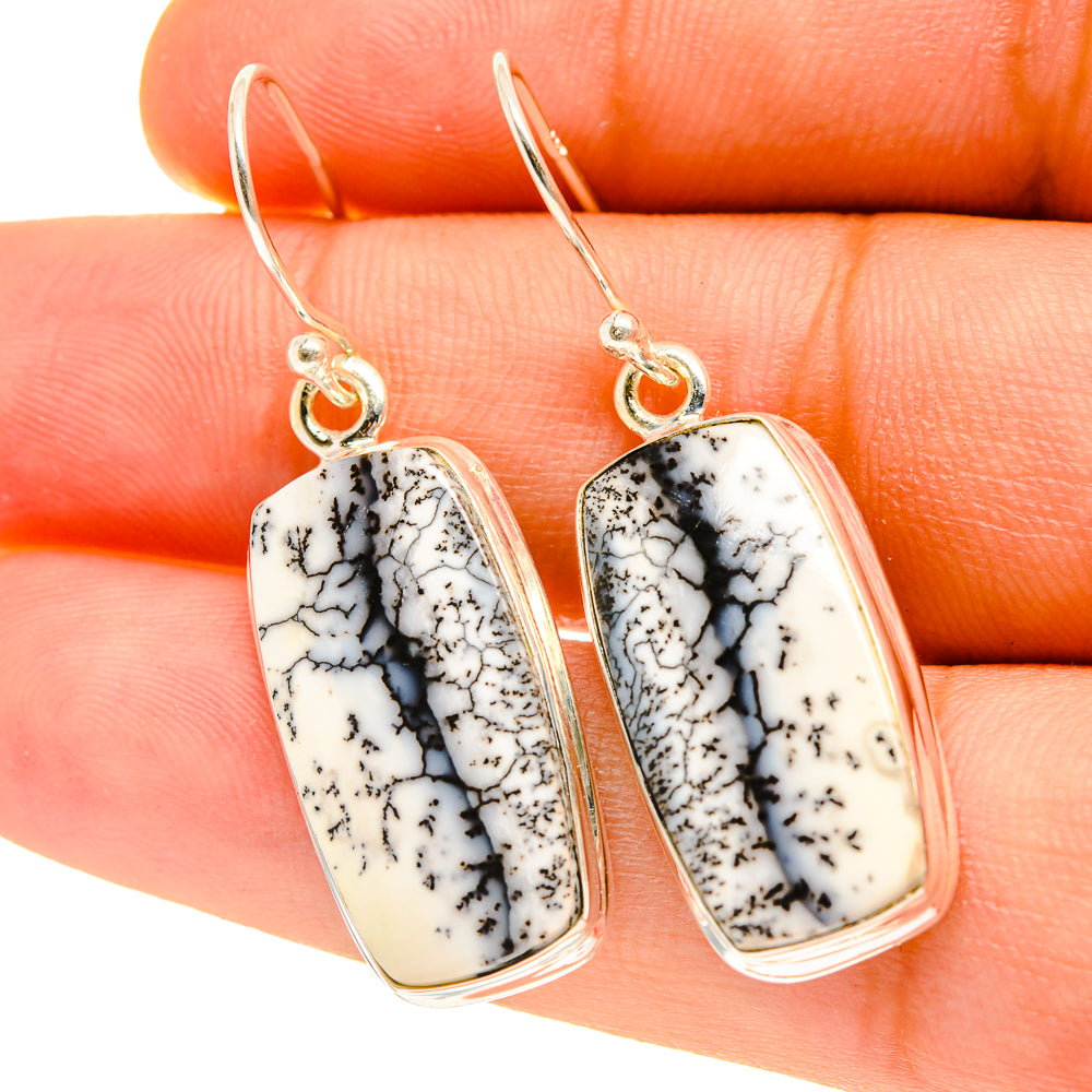 Dendritic Opal Earrings handcrafted by Ana Silver Co - EARR417215